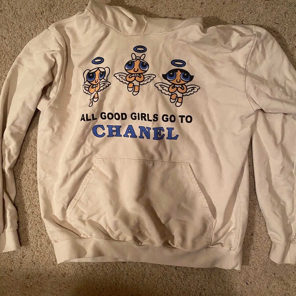 Cream Graphic Hoodie Power Puff Girls